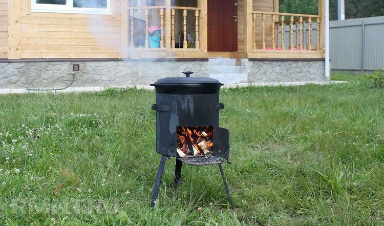 Піч для казана своїми руками. Цегляна, з дисків і з труби